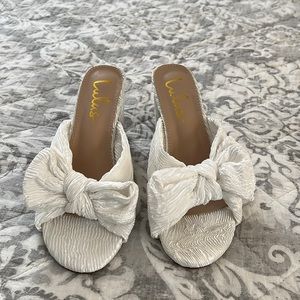 Lulu’s Dorothea Ivory Knotted High Heel Sandals
